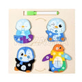 Penguin Early Learning Wooden Puzzle Board