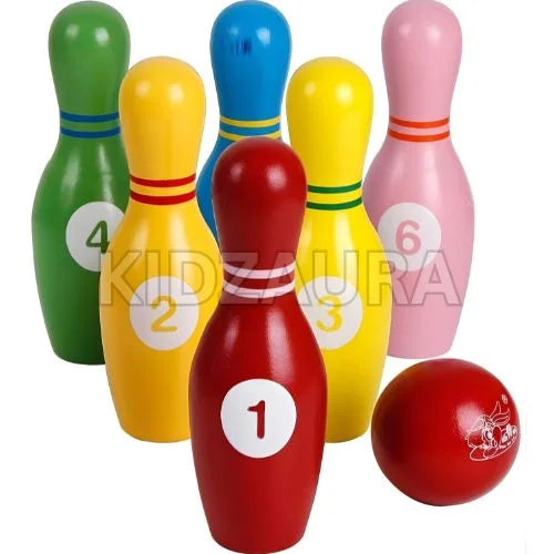 Colorful 6-Pin Indoor/Outdoor Bowling Game Set