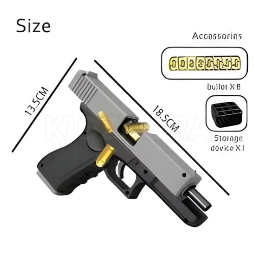 Glock-Style Soft Bullet Ejecting Toy Pistol