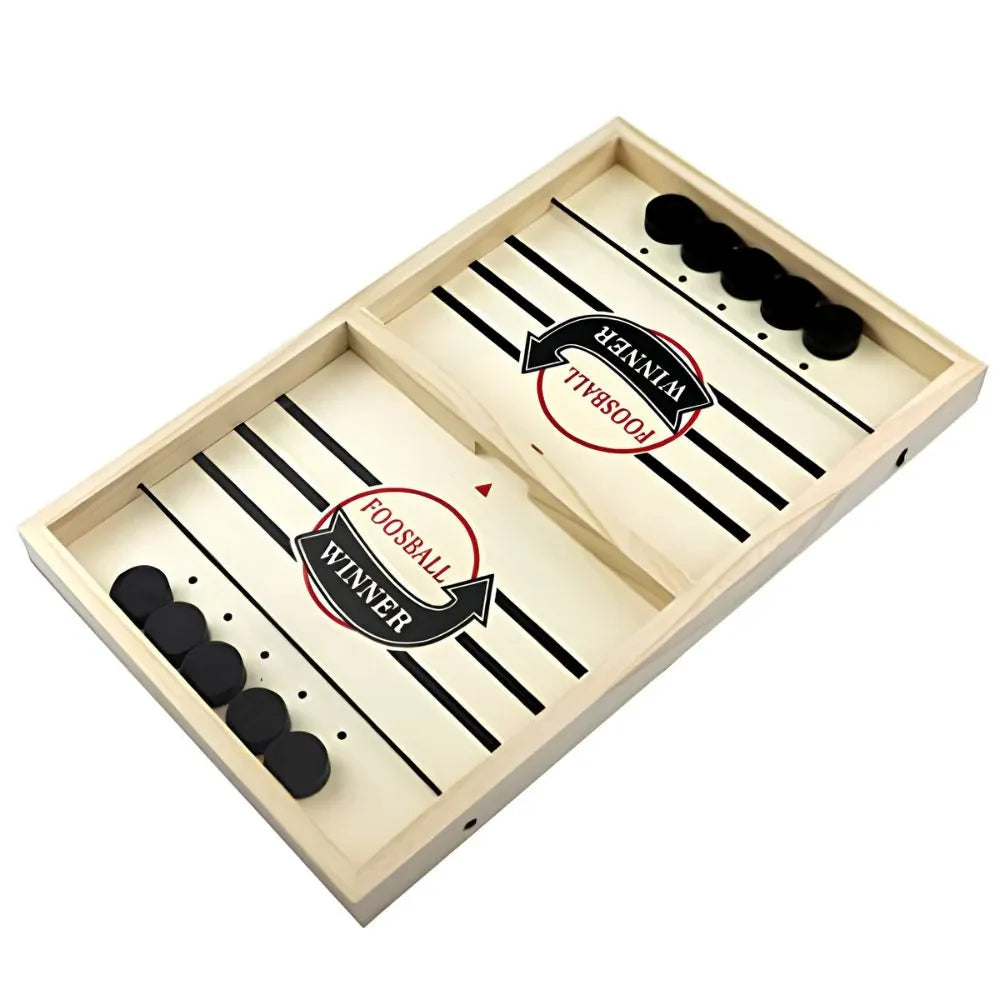 Sling Puck Wooden Hockey Game Board for Kids & Family