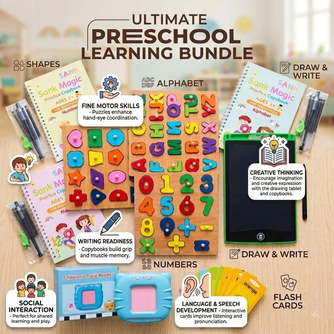 4-in-1 Preschool Learning Bundle