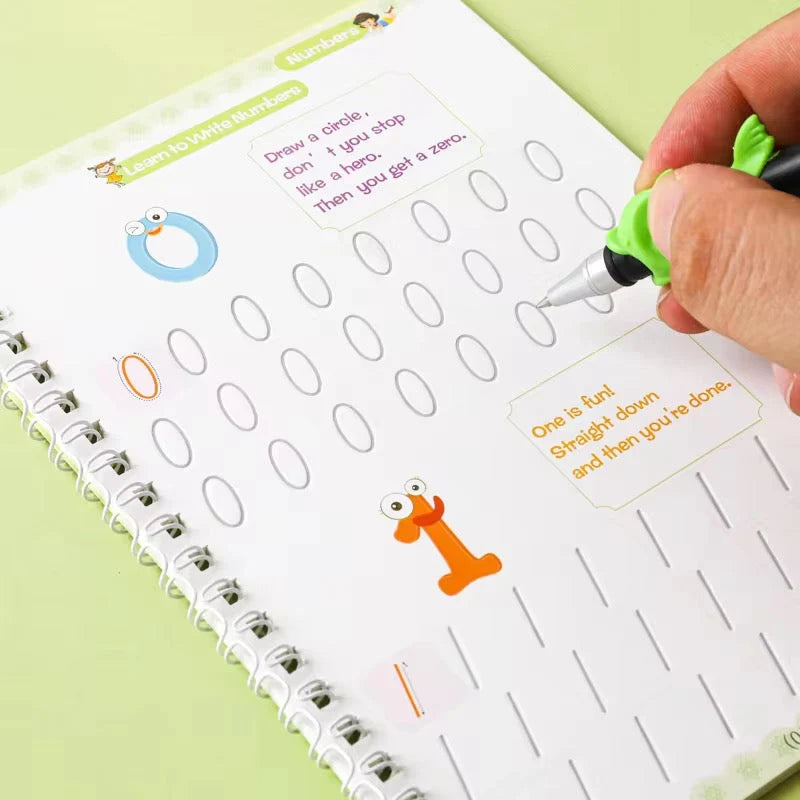 Sank Magic Practice Copybook Set – 4 Books + Magic Pen